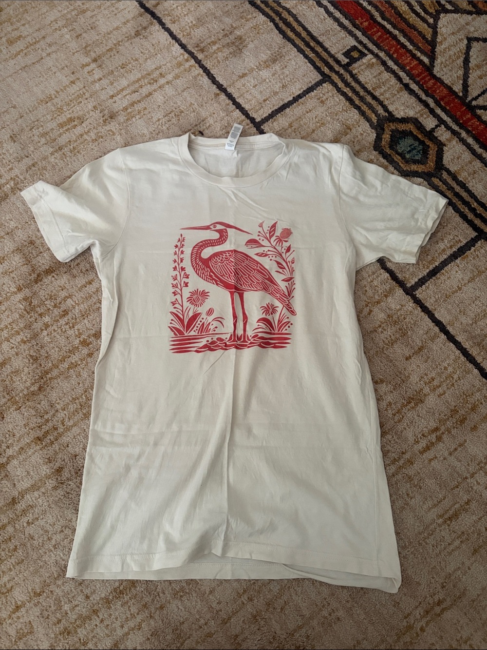 Great blue heron cotton tshirt